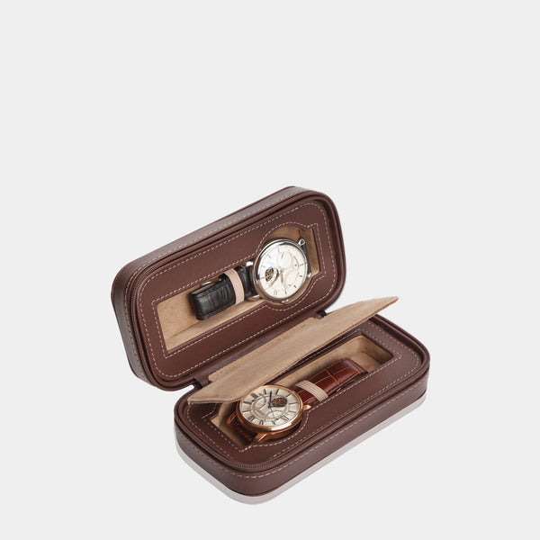 Watchcase Invia for 2 Watches Brown - MODALO GmbH