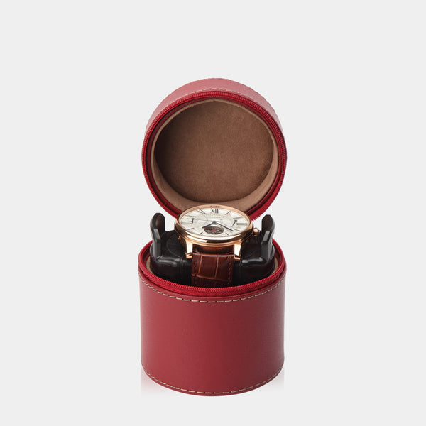 Uhrenrollen Uhrenbox Primus für 1 Uhr in Rot, Watch Roll Watch Case for 1 Watch Red | Modalo