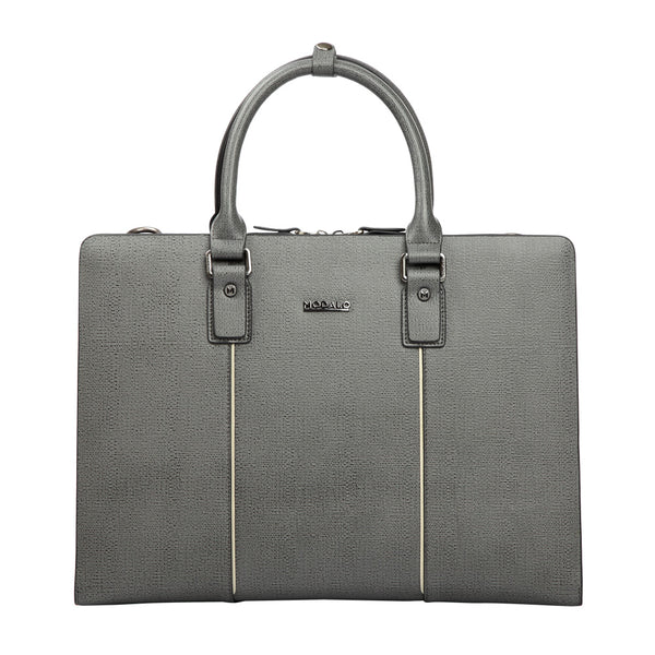 Ledertasche in Grau Business leather bag DUBAI Grey | MODALO