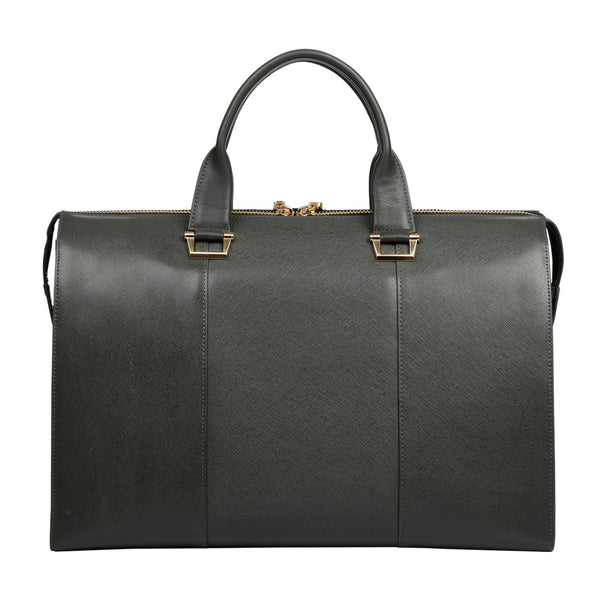 Ledertasche in Grau Business leather bag LONDON Darkgrey | MODALO